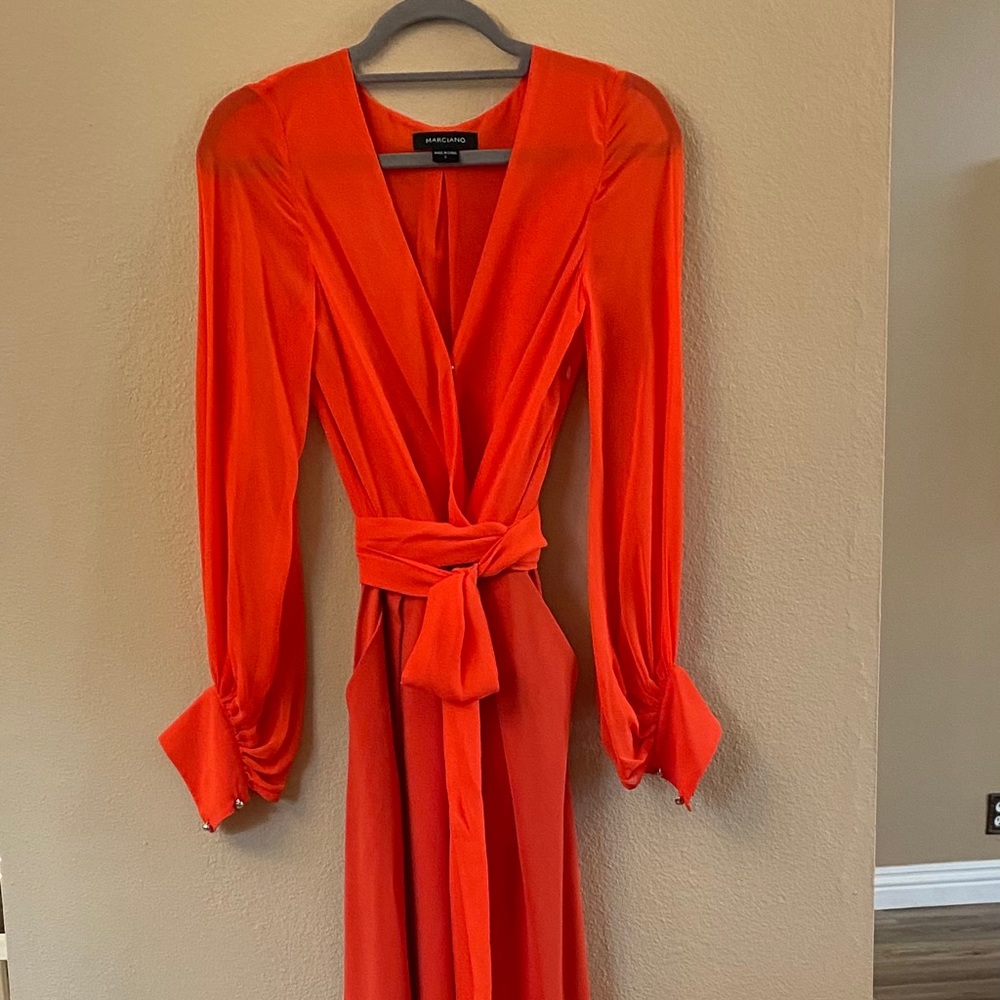 Guess jumpsuit never worn sz S stunning orange